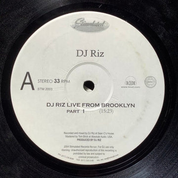 DJ Riz - Live From Brooklyn Vinyl Vinly Record