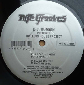 DJ Romain - Timeless House Project Vinyl Vinly Record