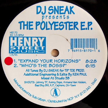 DJ Sneak - The Polyester E.P. Vinyl Vinly Record