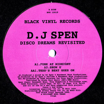D.J Spen - Disco Dreams Revisited Vinyl Vinly Record
