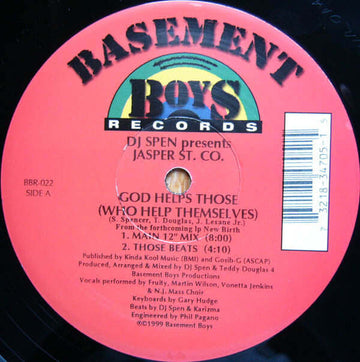 DJ Spen Presents Jasper Street Co. - God Helps Those (Who Help Themselves) Vinyl Vinly Record