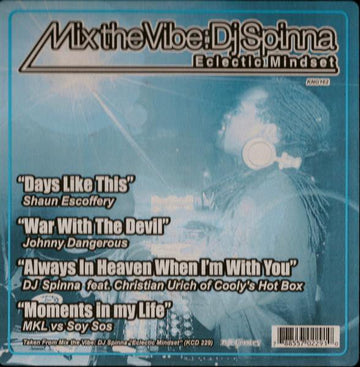 DJ Spinna - Mix The Vibe: Eclectic Mindset Vinyl Vinly Record