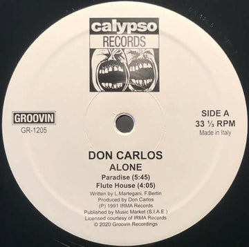 Don Carlos - Alone Vinyl Vinly Record