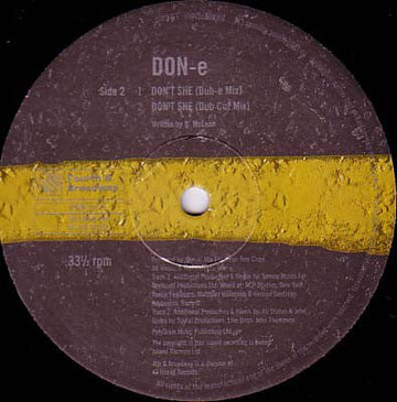 DON - E - Don't She? (Remixes By Tommy Musto & Spyral) Vinyl Vinly Record