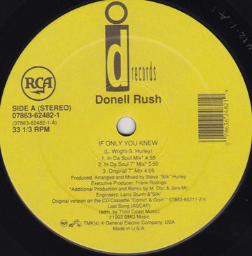 Donell Rush - If Only You Knew Vinyl Vinly Record