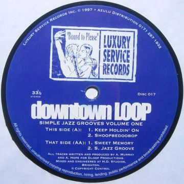 Downtown Loop - Simple Jazz Grooves Volume 1 Vinyl Vinly Record