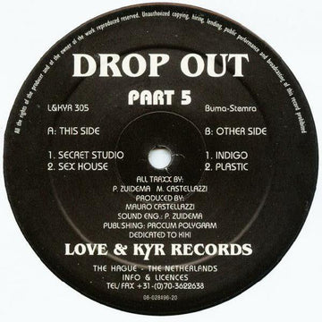 Drop Out - Part 5 Vinyl Vinly Record