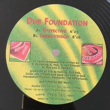Dub Foundation - E - ffective Vinyl Vinly Record