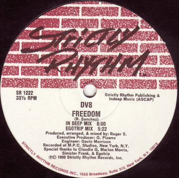 DV8 - Freedom Vinyl Vinly Record