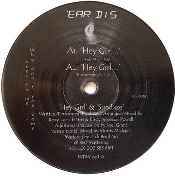 'Ear Dis - Hey Girl Vinyl Vinly Record