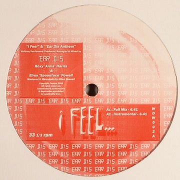 'Ear Dis - I Feel / 'Ear Dis Anthem Vinyl Vinly Record