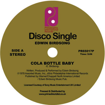 Edwin Birdsong - Cola Bottle Baby Vinyl Vinly Record
