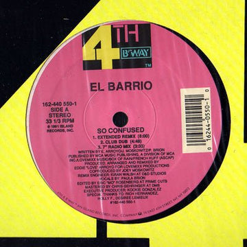 El Barrio - So Confused Vinyl Vinly Record