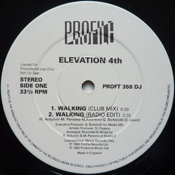 Elevation 4th - Walking Vinyl Vinly Record