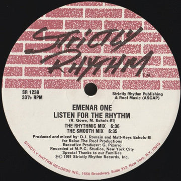 Emenar One - Listen For The Rhythm / Get Your Thang Together Vinyl Vinly Record