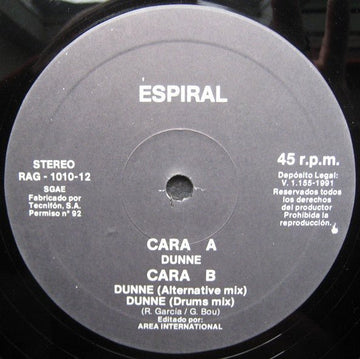 Espiral - Dunne Vinyl Vinly Record