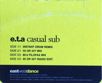 ETA - Casual Sub Vinyl Vinly Record