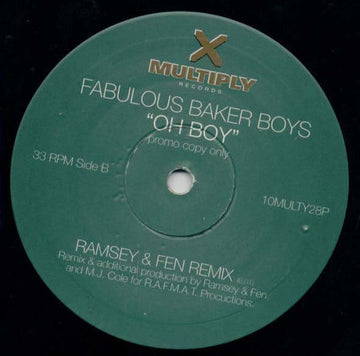 Fabulous Baker Boys - Oh Boy (Remixes) Vinyl Vinly Record