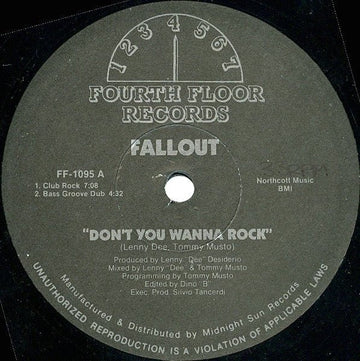 Fallout - Don't You Wanna Rock Vinyl Vinly Record