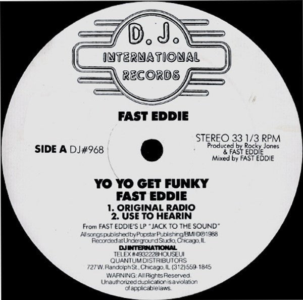 "Fast" Eddie Smith - Yo Yo Get Funky Vinyl