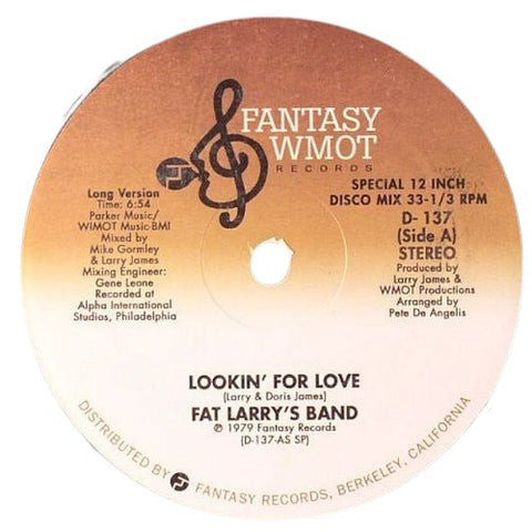 Fat Larry's Band - Lookin' For Love Tonight Vinyl - Vinyl Record