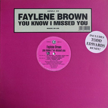 Fayleine Brown - You Know I've Missed You Vinyl Vinly Record