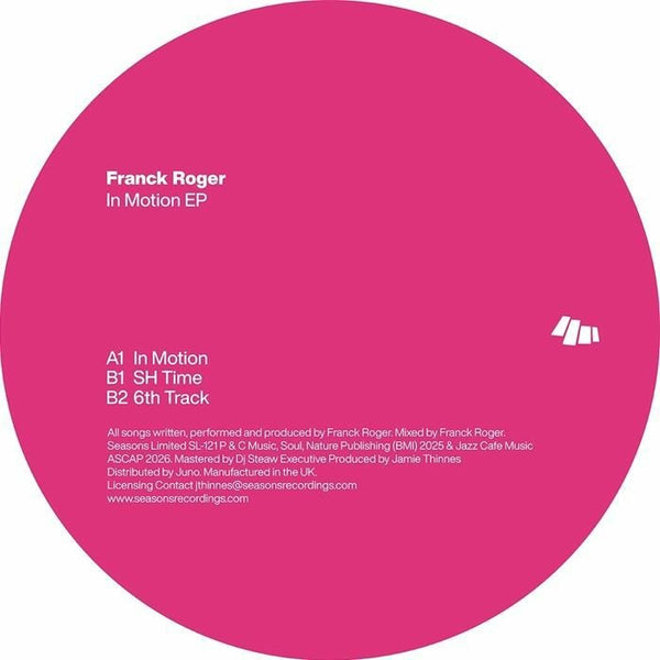 Franck Roger - In Motion EP Vinyl