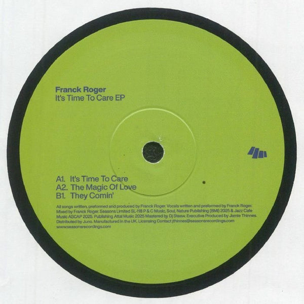 Franck Roger - It's Time To Care EP Vinyl