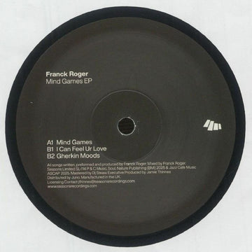 Franck ROGER - Mind Games EP Vinyl Vinly Record
