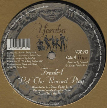 Frank - I - Let The Record Play Vinyl Vinly Record