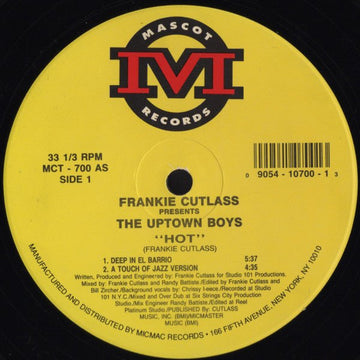 Frankie Cutlass Presents The Uptown Boys - Hot / One Mother Vinyl Vinly Record