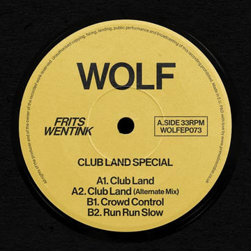 Frits Wentink - Club Land Special Vinyl Vinly Record