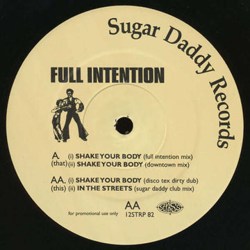 Full Intention - Shake Your Body Vinyl Vinly Record