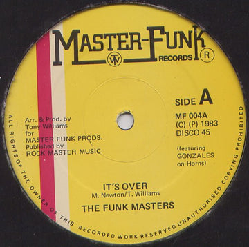 Funk Masters - It's Over Vinyl Vinly Record