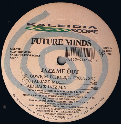 Future Minds - Jazz Me Out Vinyl
