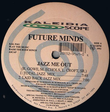 Future Minds - Jazz Me Out Vinyl Vinly Record