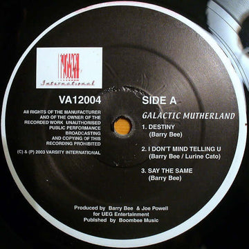 Galactic Mutherland / Tiffany Persons - Destiny / Best Of Me Vinyl Vinly Record