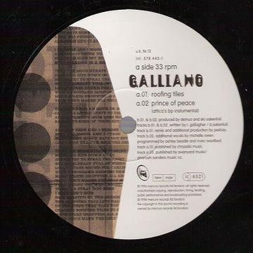 Galliano - Roofing Tiles Vinyl Vinly Record
