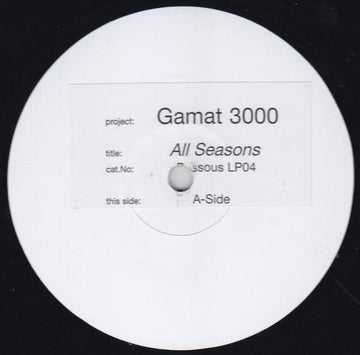 Gamat 3000 - All Seasons Vinyl Vinly Record