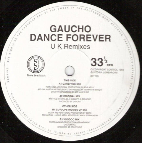 Gaucho - Dance Forever (UK Remixes) Vinyl - Vinyl Record