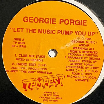 Georgie Porgie - Let The Music Pump You Up Vinyl Vinly Record