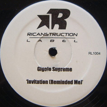 Gigolo Supreme - Invitation (Reminded Me) Vinyl Vinly Record
