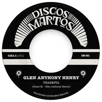 Glen Anthony Henry - Thankful / Fade Away Vinyl Vinly Record