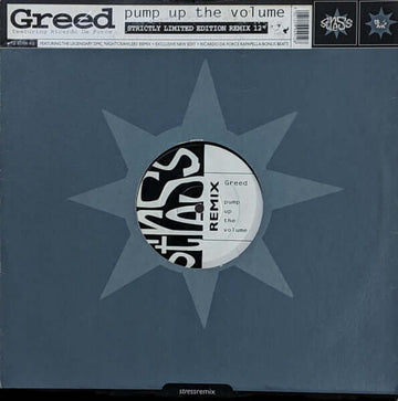 Greed Featuring Ricardo Da Force - Pump Up The Volume Vinyl Vinly Record