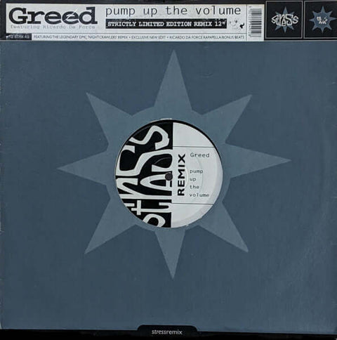 Greed Featuring Ricardo Da Force - Pump Up The Volume Vinyl - Vinyl Record