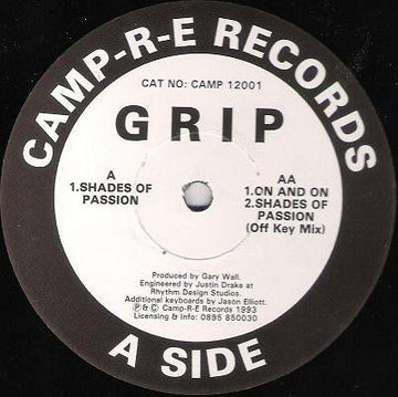 Grip - Shades Of Passion / On And On Vinyl Vinly Record