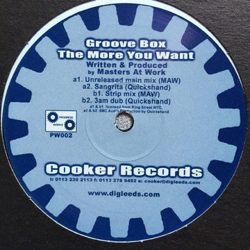 Groove Box - The More You Want Vinyl Vinly Record
