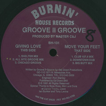 Groove II Groove - Giving Love Vinyl Vinly Record