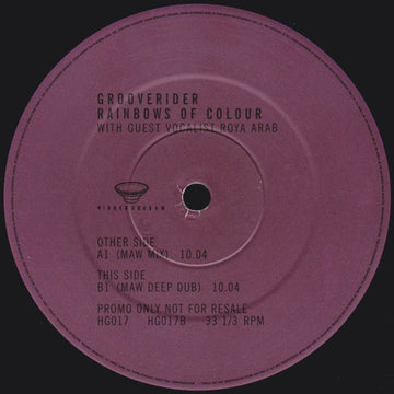 Grooverider With Guest Vocalist Roya Arab - Rainbows Of Colour (Remixes By Masters At Work) Vinyl Vinly Record