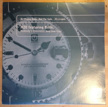 H2O Featuring Billie - Nobody's Business (Deep Zone Mixes) Vinyl Vinly Record